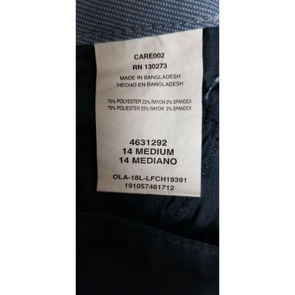 Lee Relaxed Fit Straight Leg Mid Rise Men's Dress Pants Color Blue Size 14 M - Picture 5 of 6